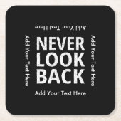 決してやる気を起こさせるな文字を見ないで下さい スクエアペーパーコースター (正面)