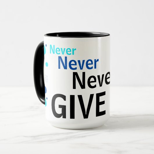 "決してアップしない"エンベ与えルムグ マグカップ (正面左)