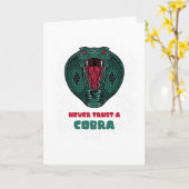 決してコブラを信用しない カード (黄色い花)