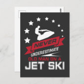 決してジェット機のスキーギフトの老人を過少見積りしないで下さい ポストカード (正面/裏面)