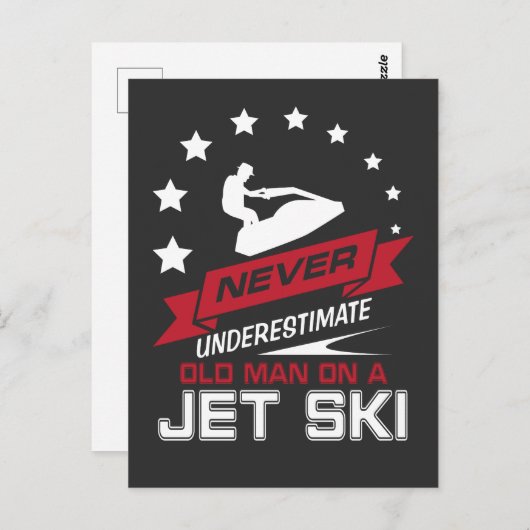 決してジェット機のスキーギフトの老人を過少見積りしないで下さい ポストカード (正面/裏面)