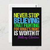 決してストップのやる気を起こさせる引用文 ポストカード (正面/裏面)