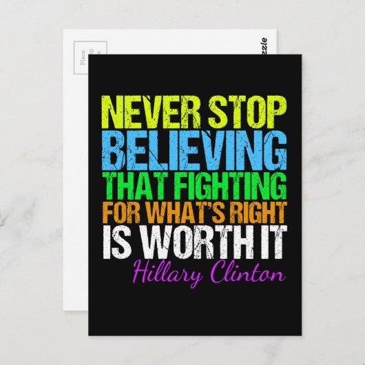 決してストップのやる気を起こさせる引用文 ポストカード (正面/裏面)