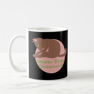 決してストップ夢を見ないかわいい茶色の猫はヨガを練習 コーヒーマグカップ