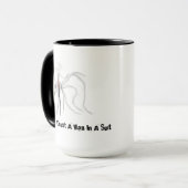 決してスーツのSlendermanのマグで人を信頼しないで下さい マグカップ (正面左)