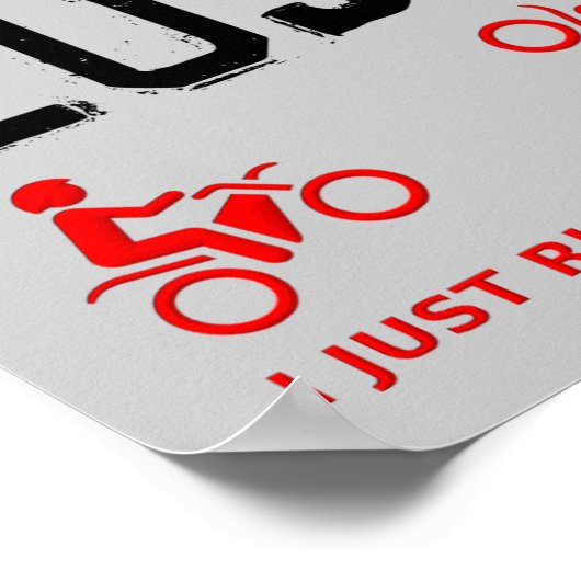 決してダートバイクのモトクロスのポスターのサインを失わない ポスター (角)