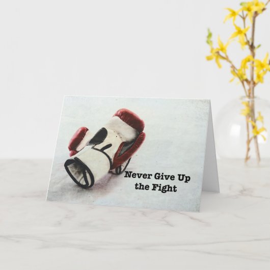 決してテーマカードを囲む戦いをあきらめないで下さい カード (黄色い花)