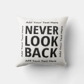 決してバックに加えますあなた自身の文字を見ないで下さい クッション (裏面)