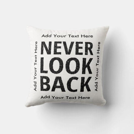 決してバックに加えますあなた自身の文字を見ないで下さい クッション (裏面)