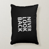 決してバックの活気づけるなレトロのタイポグラフィを見ないで下さい アクセントクッション (正面(垂直))