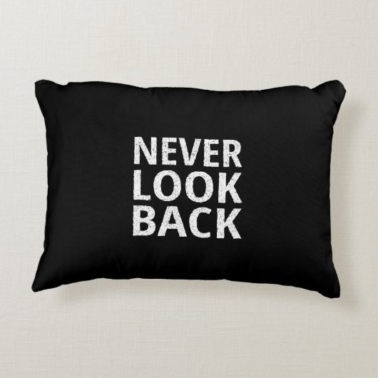 決してバックの活気づけるなレトロのタイポグラフィを見ないで下さい アクセントクッション (裏面)