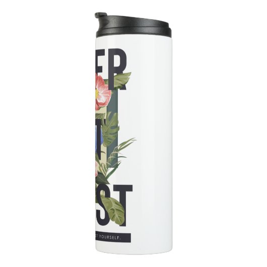 決してフローラのスローガンを失った取得しない タンブラー (回転右)