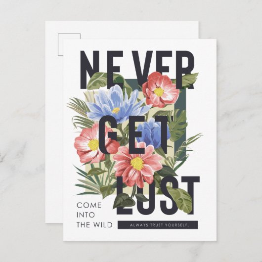 決してフローラのスローガンを失った取得しない ポストカード (正面/裏面)