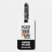 決してフローラのスローガンを失った取得しない ラゲッジタグ (裏面縦)