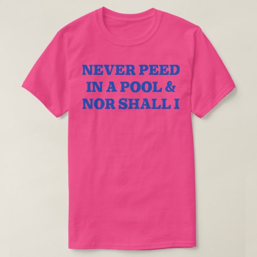 決してプールに入らない Tシャツ (デザイン正面)