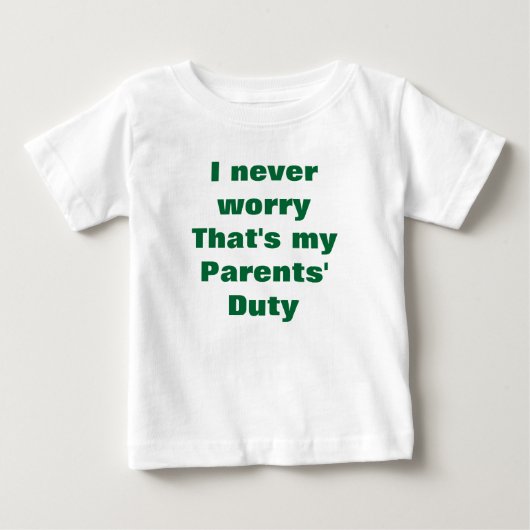 決してベビーTシャツを心配しない ベビーTシャツ (正面)