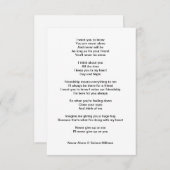 「決して一人じゃない」詩 エンクロージャーカード (正面/裏面)