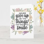 決して上に与えしない カード (黄色い花)