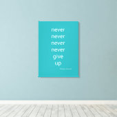 決して上に与えしない キャンバスプリント (インサイチュ (ウッドフロア))