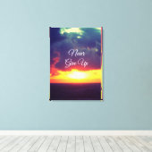 決して上に与えしない キャンバスプリント (インサイチュ (ウッドフロア))