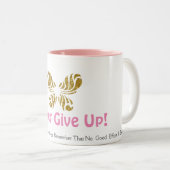 決して上に与えしない ツートーンマグカップ (正面右)