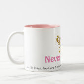 決して上に与えしない ツートーンマグカップ (左)