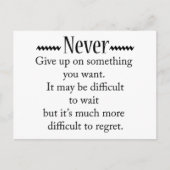 決して上に与えしない ポストカード (正面)