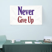 決して上に与えしない 横断幕 (トレードショー)