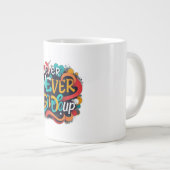 決して上与えに ジャンボコーヒーマグカップ (正面右)