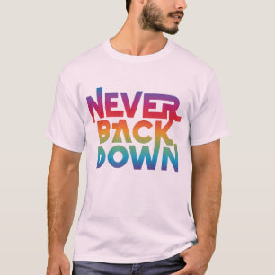 決して下に戻らない Tシャツ