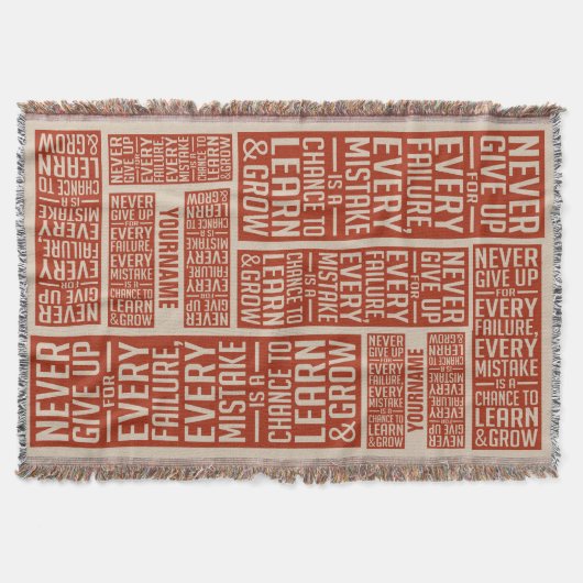 決して与えのカスタム毛布 スローブランケット (正面)