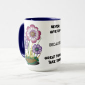 決して与えコーヒーマグをアップしない マグカップ (正面左)