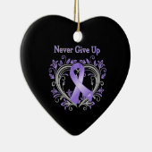 決して与えハートホジキンリンパ腫を起こさない セラミックオーナメント (右)