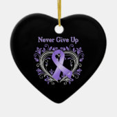 決して与えハートホジキンリンパ腫を起こさない セラミックオーナメント (正面)