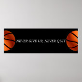 決して与えバスケットボやめやる気を起こさせるール ポスター (正面)