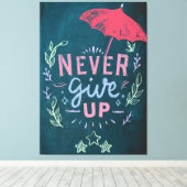 決して与えモチベーション引用文 キャンバスプリント (インサイチュ (ウッドフロア))
