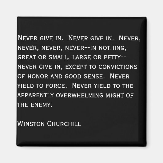 決して与え入らない。 マグネット (正面)