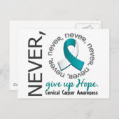 決して与え子宮頸がん期待を高めない ポストカード (正面/裏面)