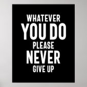 決して与え引用文ギフト ポスター (正面)