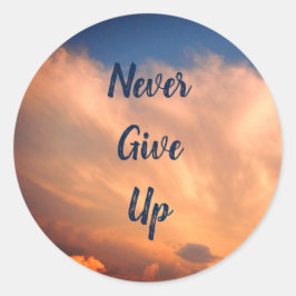 決して与え心強い空前向き色のピンクの雲 ラウンドシール