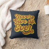 決して与え起きない。今まで。やる気を起こさせる引用文 クッション (ブランケット)