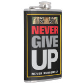 決して与え降参しないやる気を起こさせる引用文 フラスク (右)