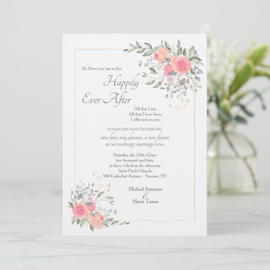 決して二番目の結婚式招待状遅れではない 招待状 (スタンド正面)