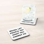 決して人々がプラスチックのコースター懸命と言うことを許さない コースター (右側)