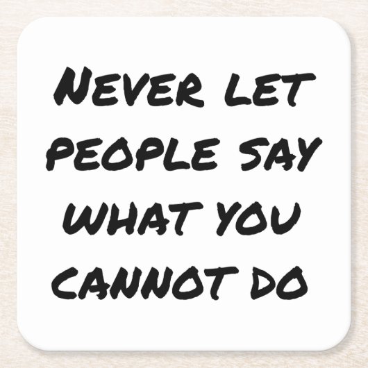 決して人に紙コースターと言わせない スクエアペーパーコースター (正面)