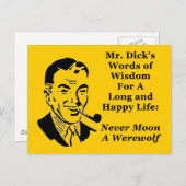 決して人間の狼を月明けにしない ポストカード (正面/裏面)