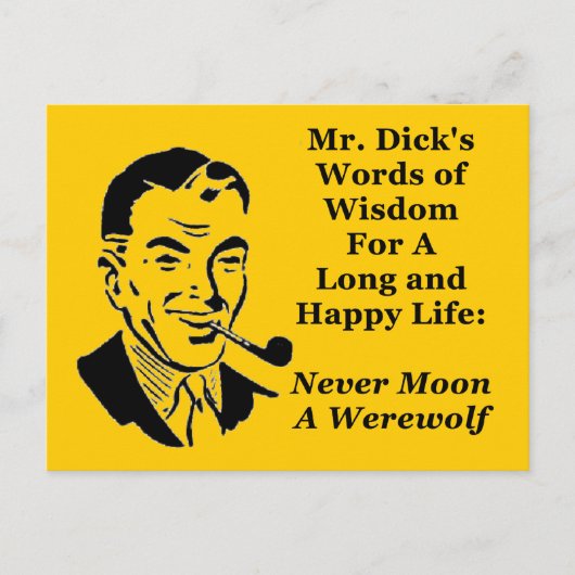 決して人間の狼を月明けにしない ポストカード (正面)