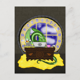 決して仕事の睡眠のドラゴン ポストカード