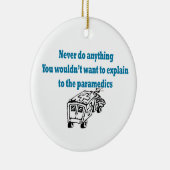 決して何も…救急医療隊員のオーナメントしないで下さい セラミックオーナメント (右)