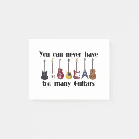 決して余りにも多くのギターのギフトを有することができません ポストイット (正面)